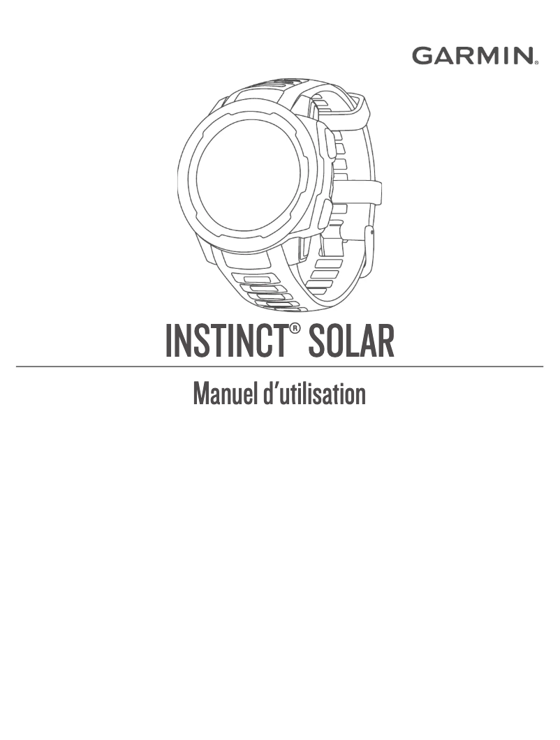 Image de la première page du manuel de l'appareil Instinct Solar