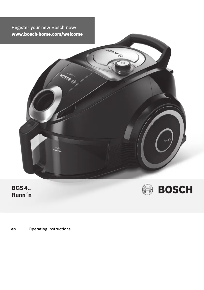 Page n°1 - Manuel utilisateur Bosch Runn'n BGS4SIL73A