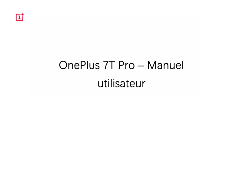 Página 1 del manual Manual de usuario OnePlus 7T Pro