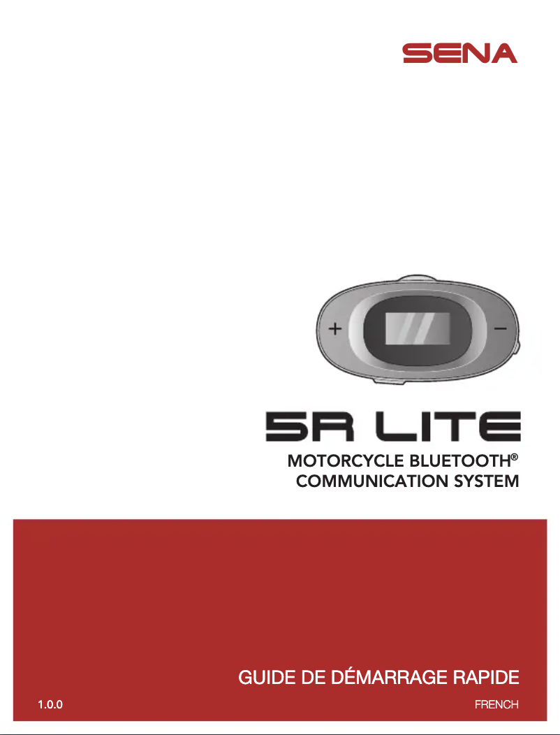 Page n°1 - Guide de démarrage rapide Sena 5R lite