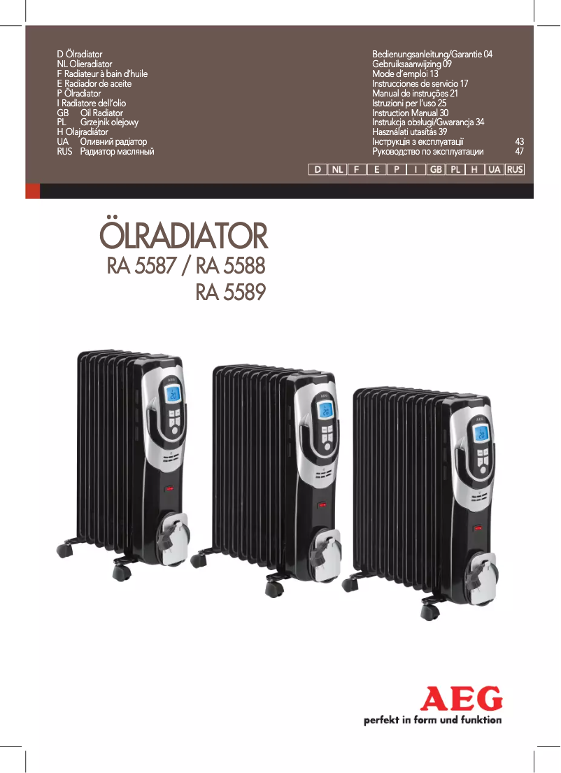 Imagen de la primera página del manual del dispositivo RA 5588