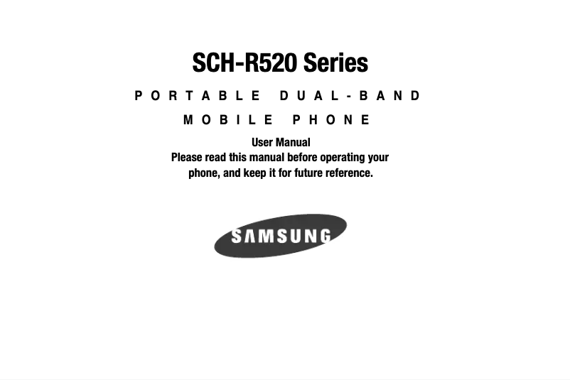 Page 1 de la notice Manuel utilisateur Samsung SCH-R520