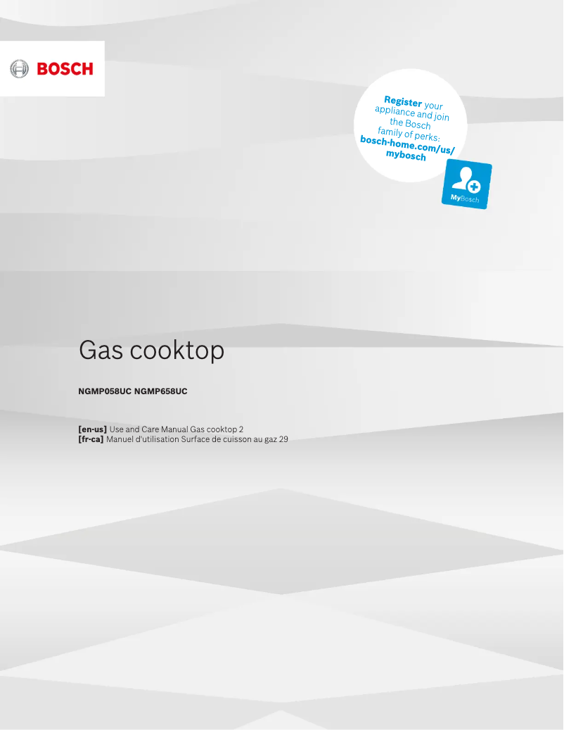 Image de la première page du manuel de l'appareil NGMP058UC