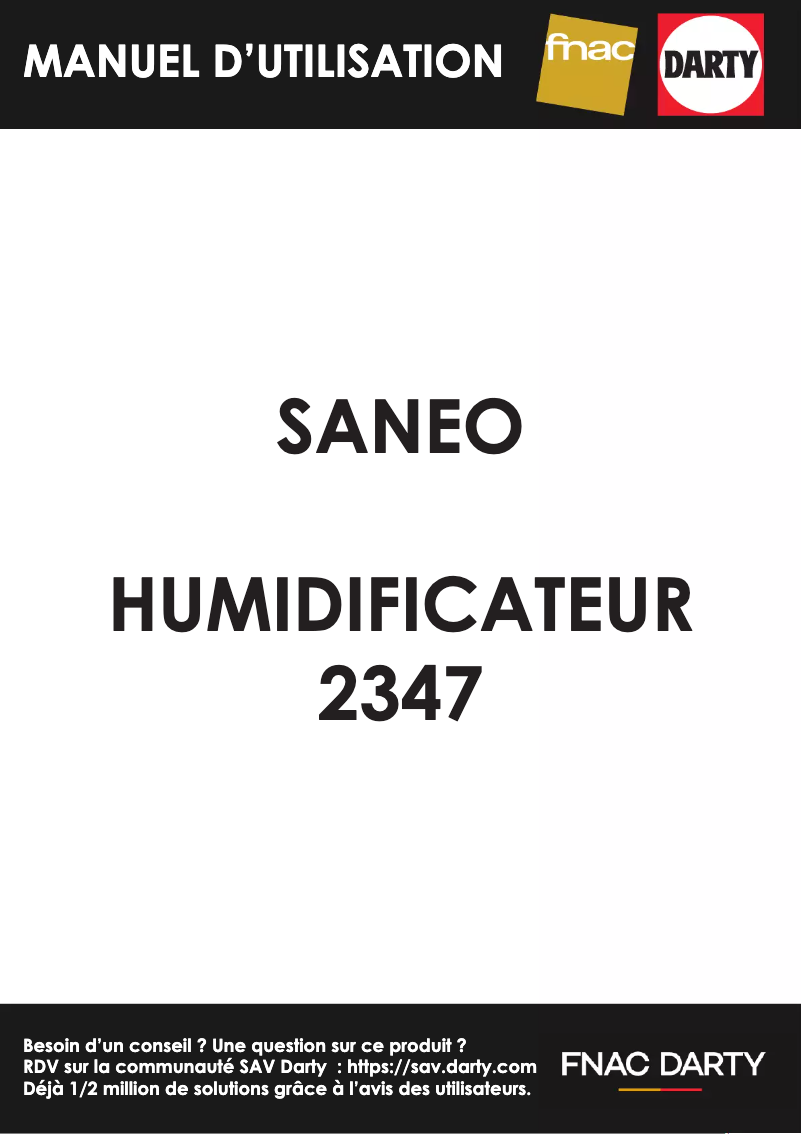 Page n°1 - Manuel utilisateur Saneo 2347