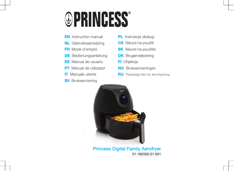 Page 1 de la notice Manuel utilisateur Princess Digital Family Aerofryer XXL 182050
