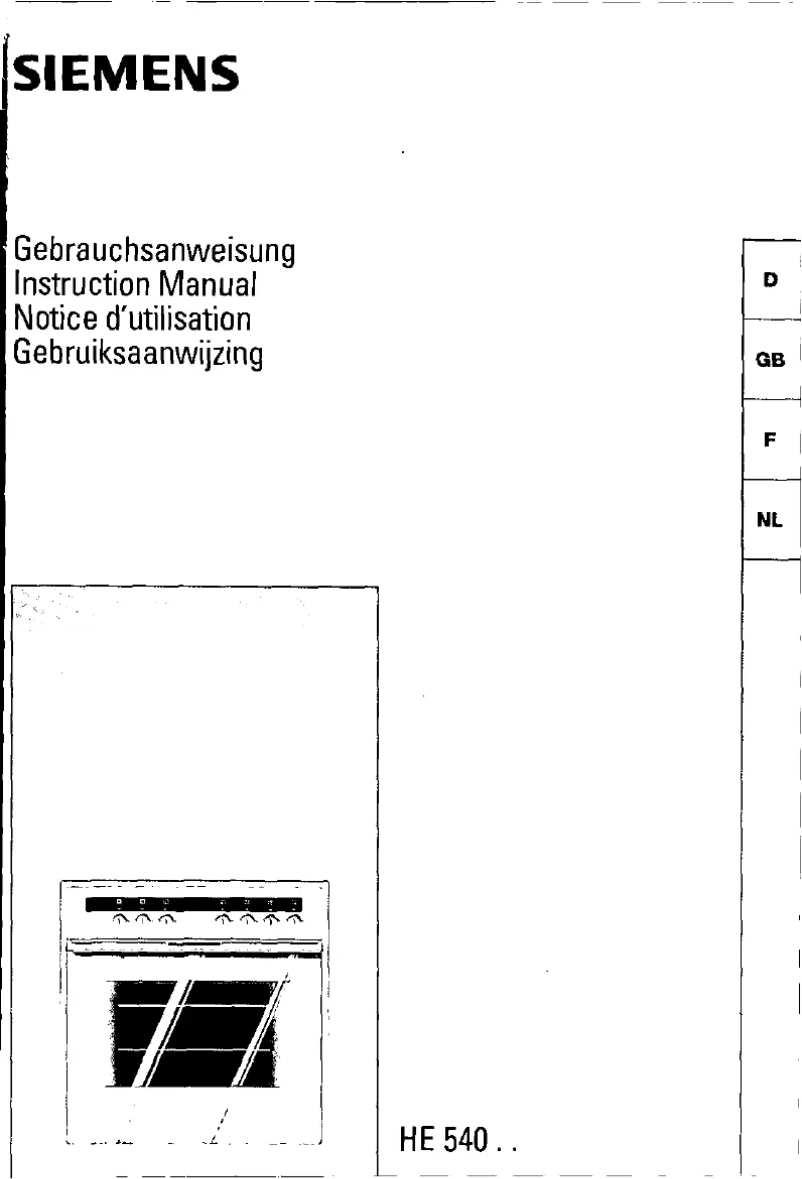 Image de la première page du manuel de l'appareil HE54050