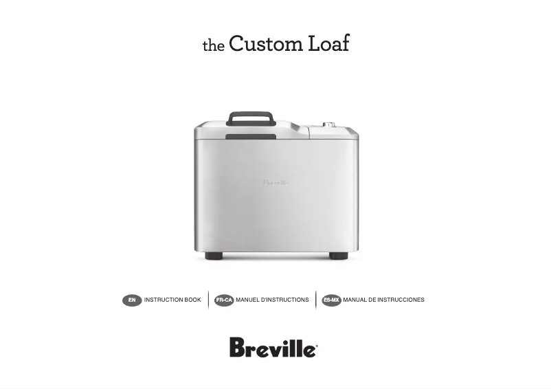 Image de la première page du manuel de l'appareil The Custom Loaf BBM800