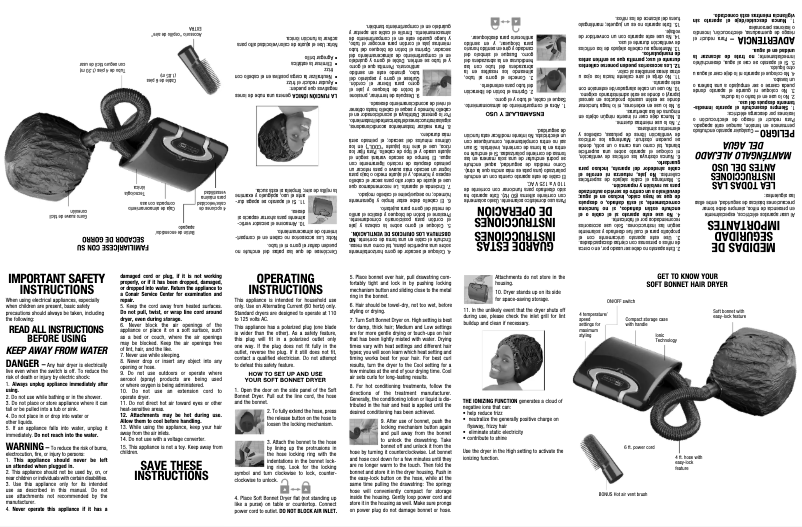 Page 1 de la notice Manuel utilisateur Conair SB1GNX