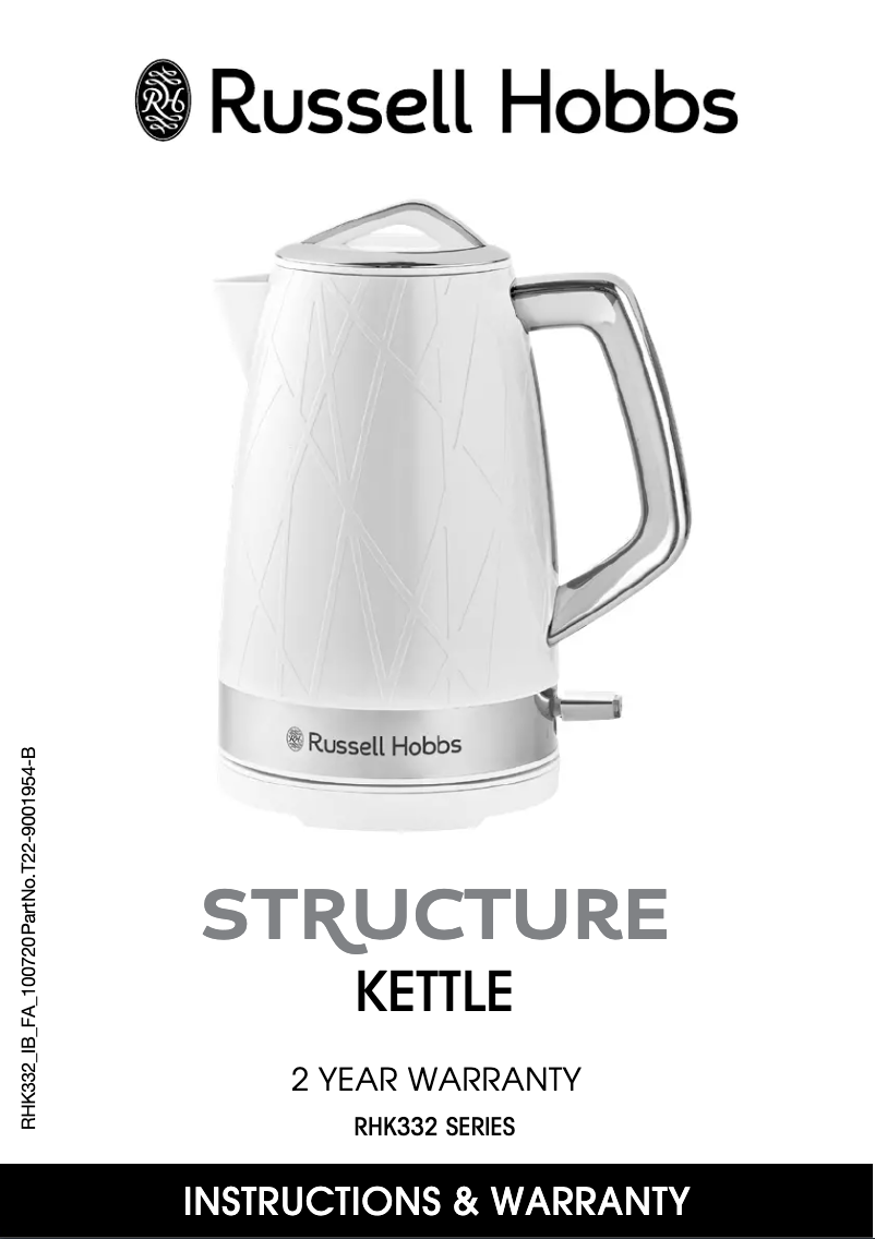 Page n°1 - Manuel utilisateur Russell Hobbs Structure RHK332