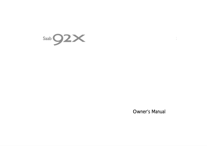 Page n°1 - Manuel utilisateur Saab 9-2X (2005)