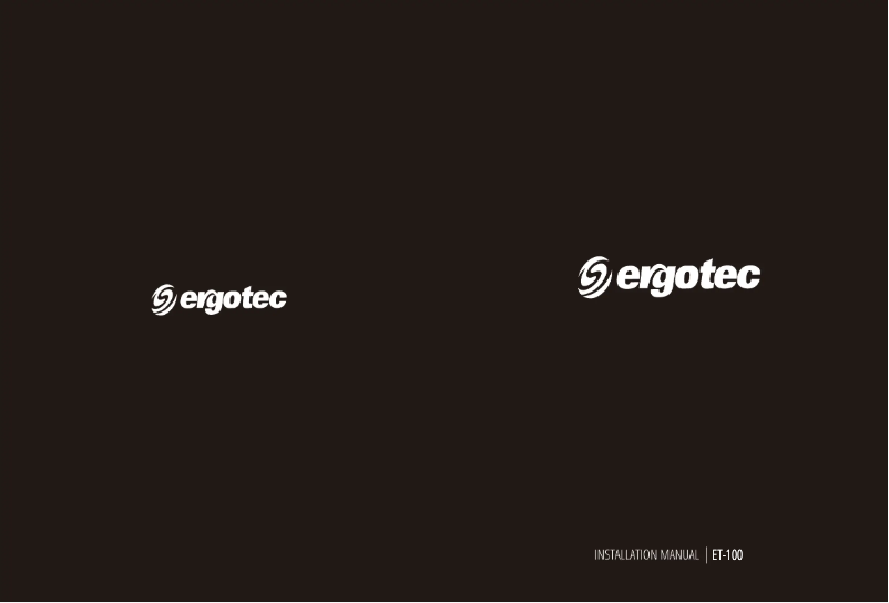 Image de la première page du manuel de l'appareil Ergotec ET-100