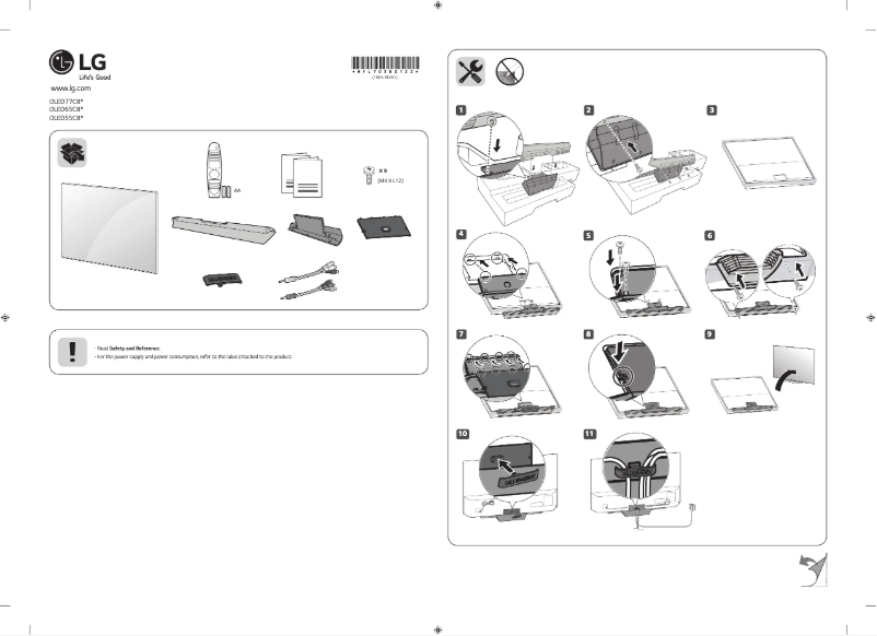 Image de la première page du manuel de l'appareil OLED65C8PPA