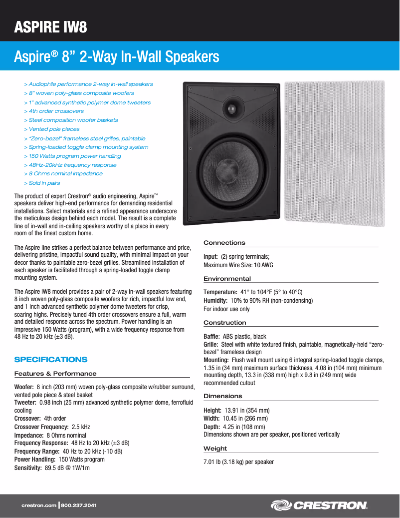 Image de la première page du manuel de l'appareil Aspire IW8-W-T