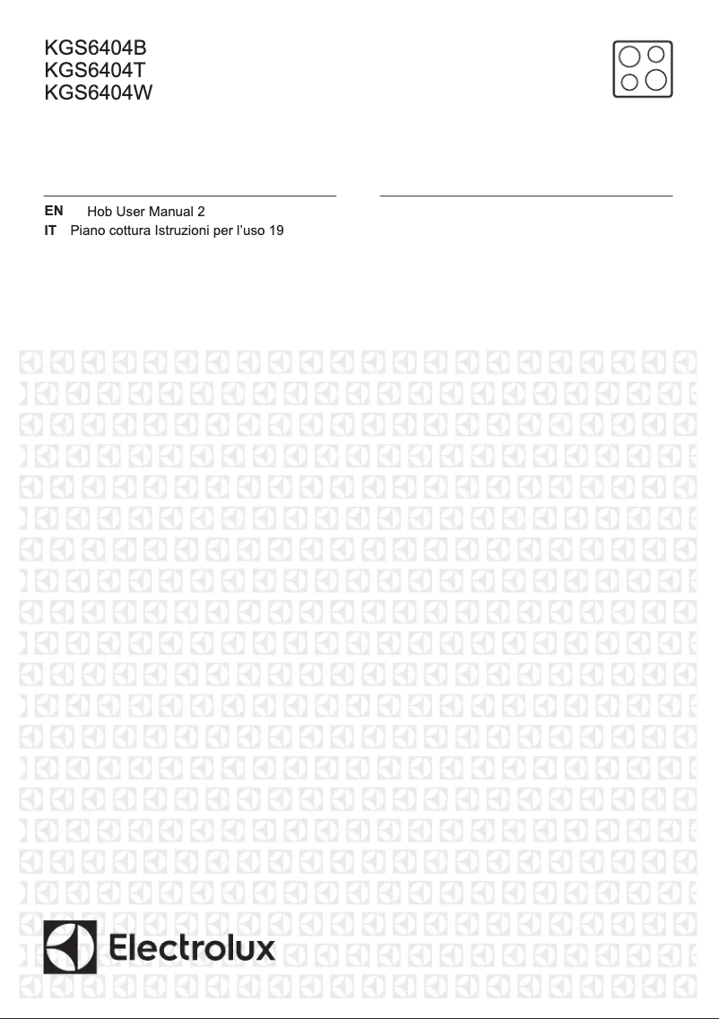 Page 1 de la notice Manuel utilisateur Electrolux KGS6404T