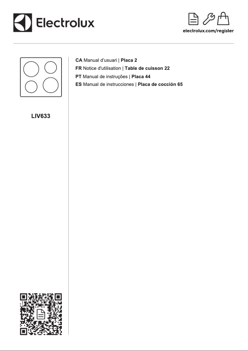 Page n°1 - Manuel utilisateur Electrolux LIV633
