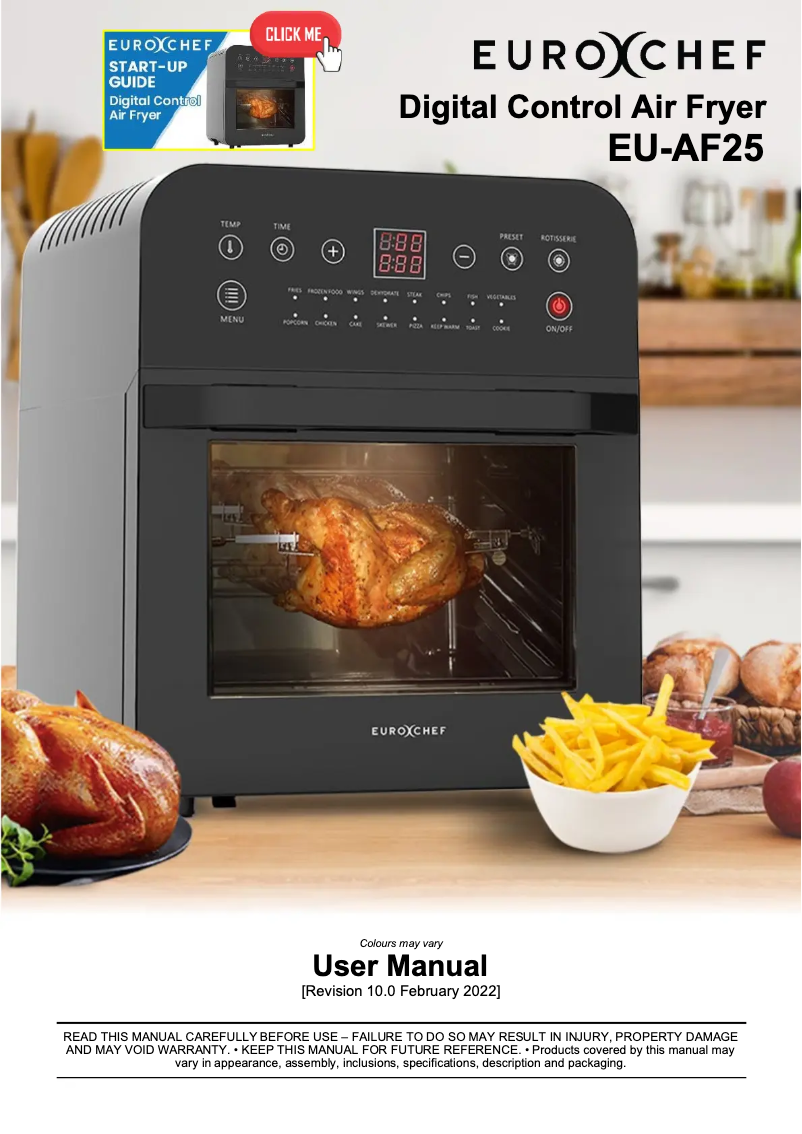 Image de la première page du manuel de l'appareil EU-AF25