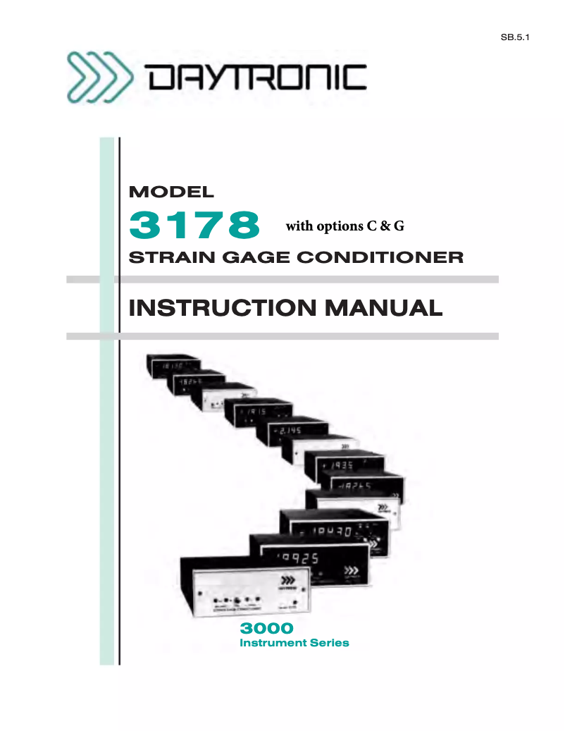 Image de la première page du manuel de l'appareil 3178G