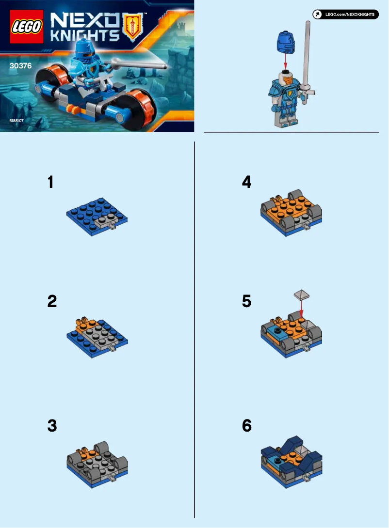 Page 1 de la notice Manuel utilisateur Lego Nexo Knights 30376