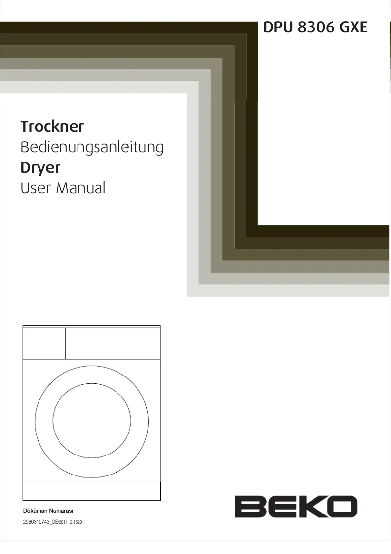 Page 1 de la notice Manuel utilisateur Beko DPU 8306 GXE