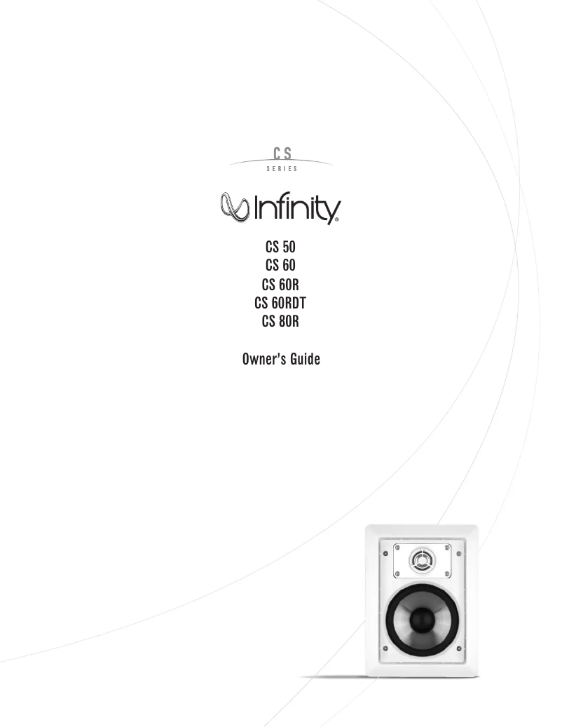 Page n°1 - Manuel utilisateur Infinity CS 50