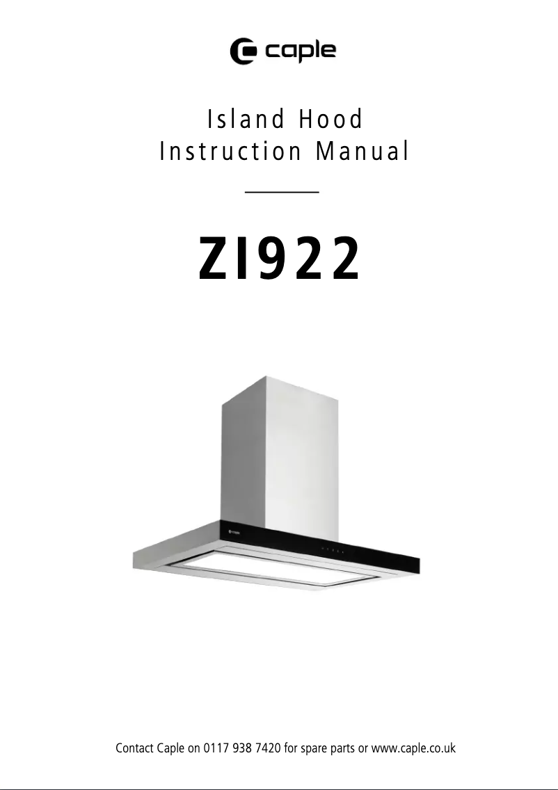 Image de la première page du manuel de l'appareil ZI922