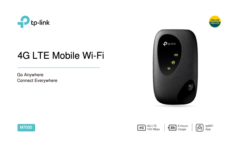 Page 1 de la notice Fiche technique TP-Link M7000