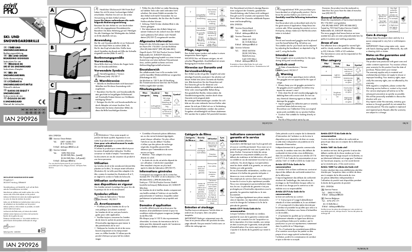 Page n°1 - Manuel utilisateur Crivit IAN 290926
