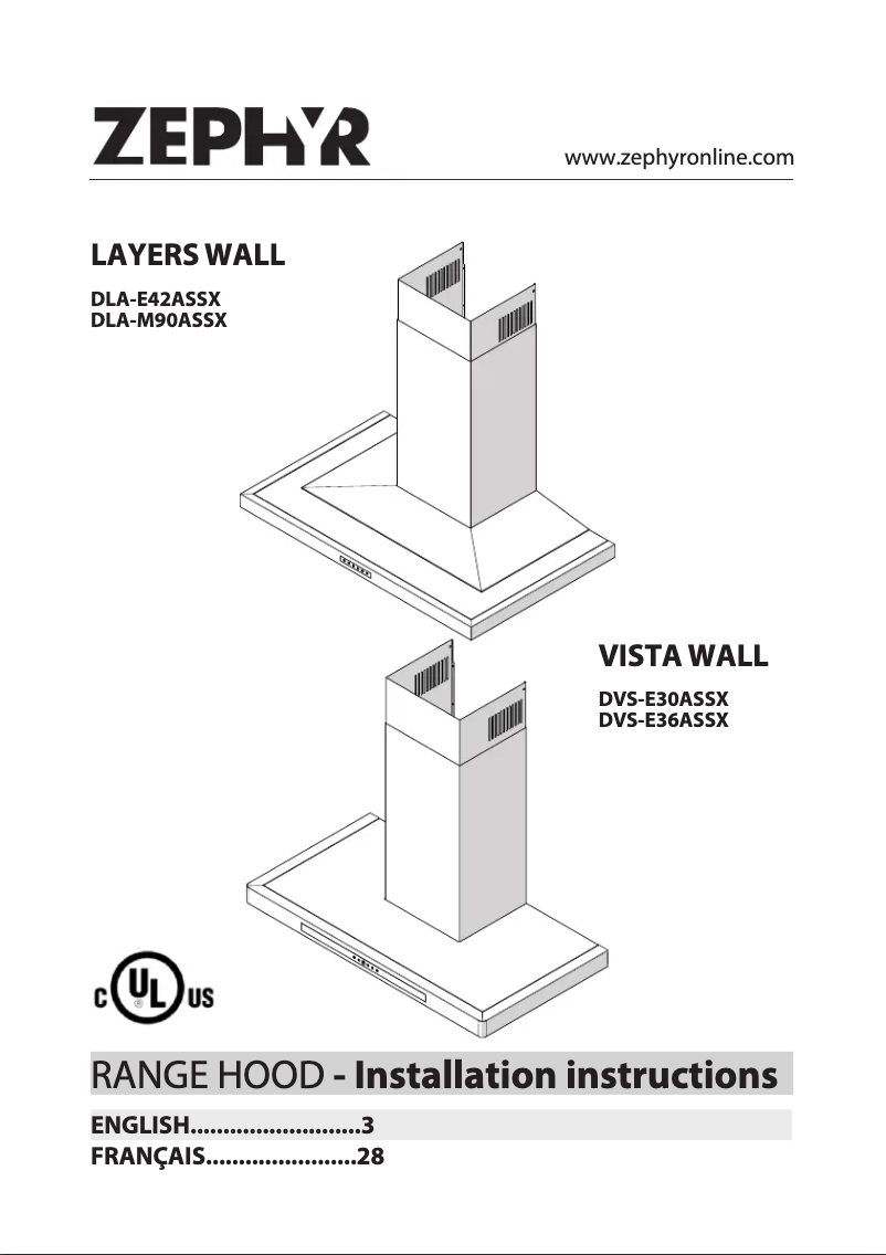 Página 1 del manual Manual de usuario Zephyr DLA-M90ASSX