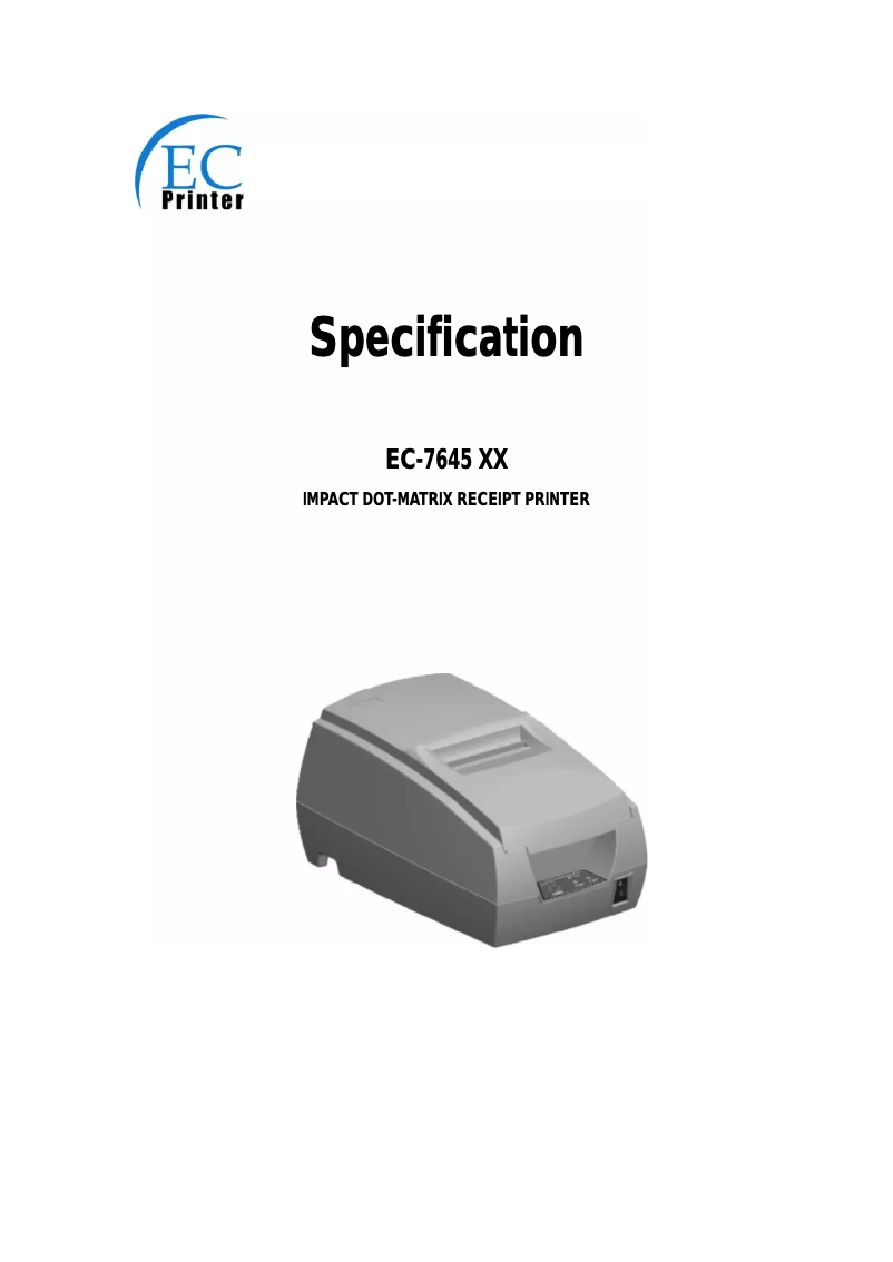 Image de la première page du manuel de l'appareil EC-PM-7645II
