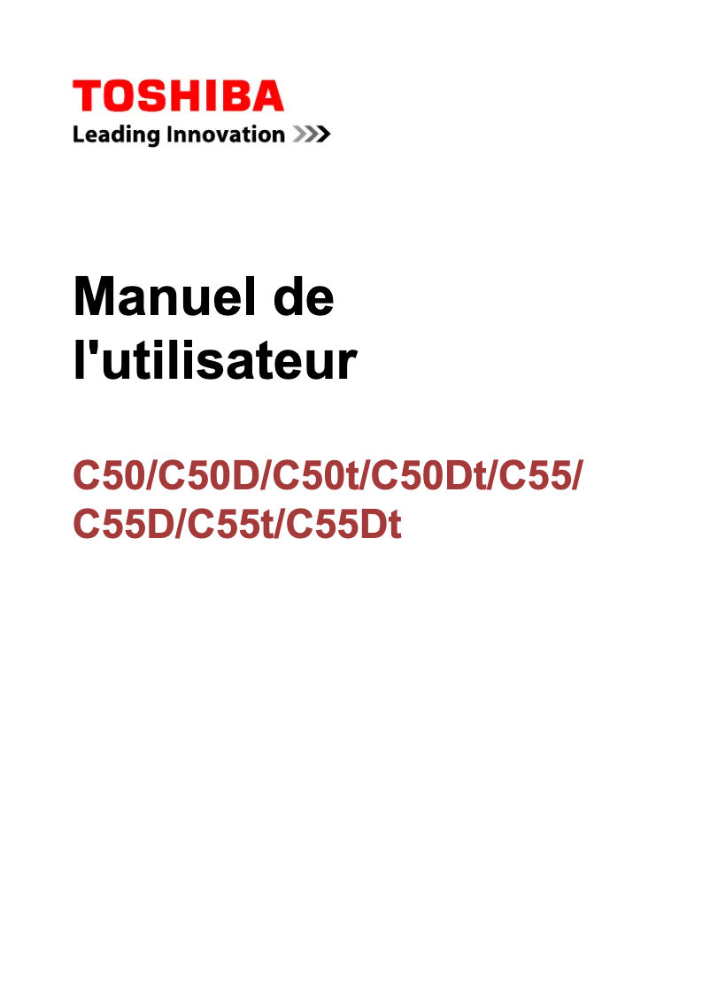 Image de la première page du manuel de l'appareil Satellite C50D-A