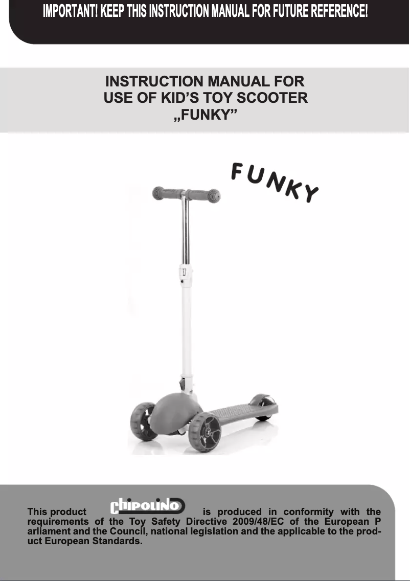 Image de la première page du manuel de l'appareil Funky