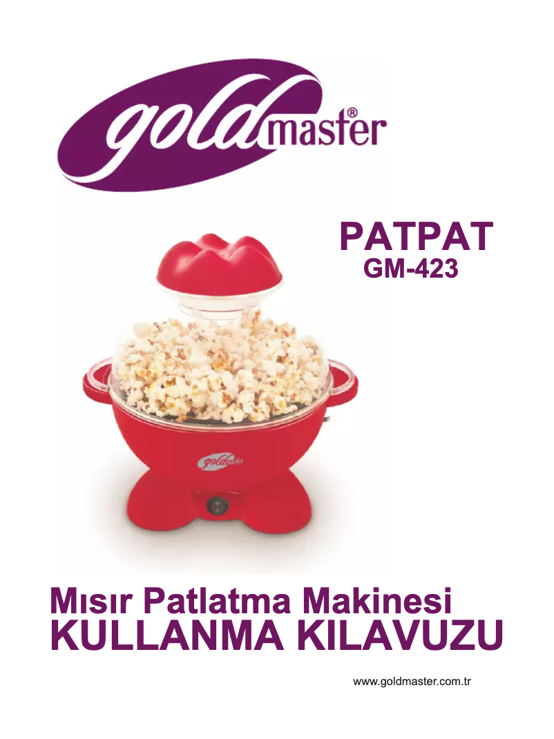 Page 1 of the manual User Manual GoldMaster Patpat GM-423