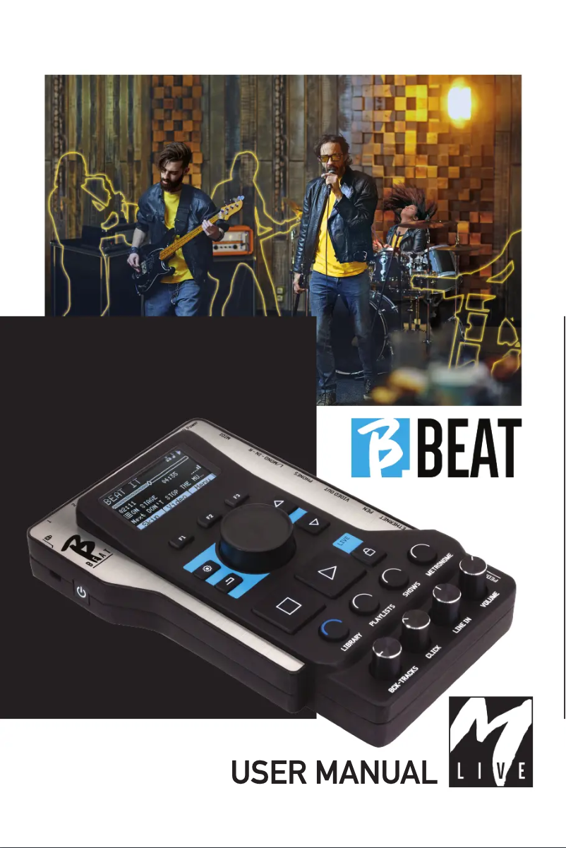 Page n°1 - Manuel utilisateur M-Live B-Beat