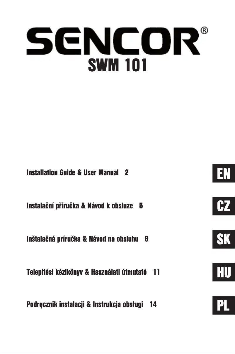 Image de la première page du manuel de l'appareil SWM 101