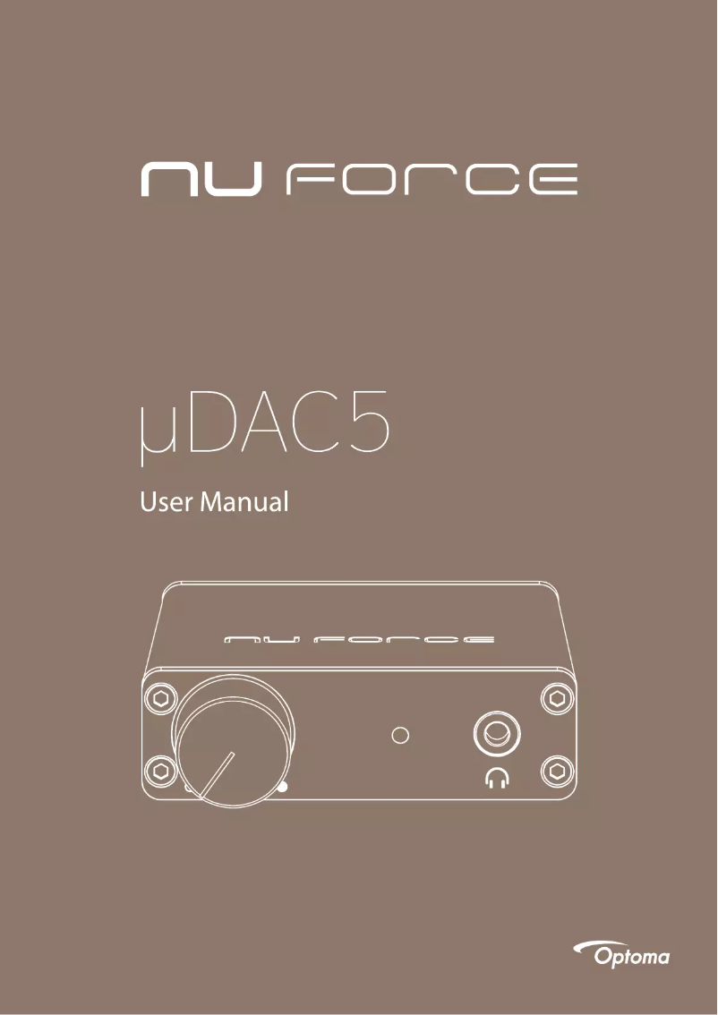 Page 1 de la notice Manuel utilisateur Optoma UDAC5