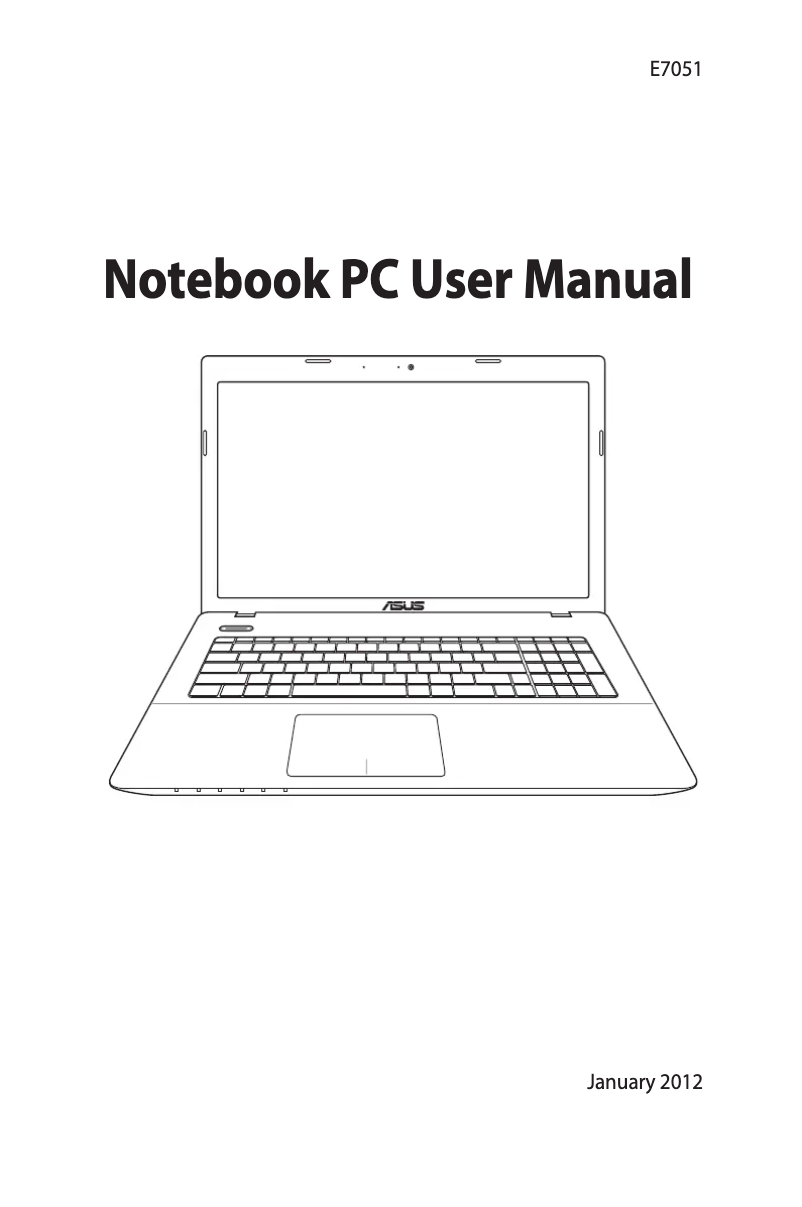 Page 1 de la notice Manuel utilisateur Asus X75A