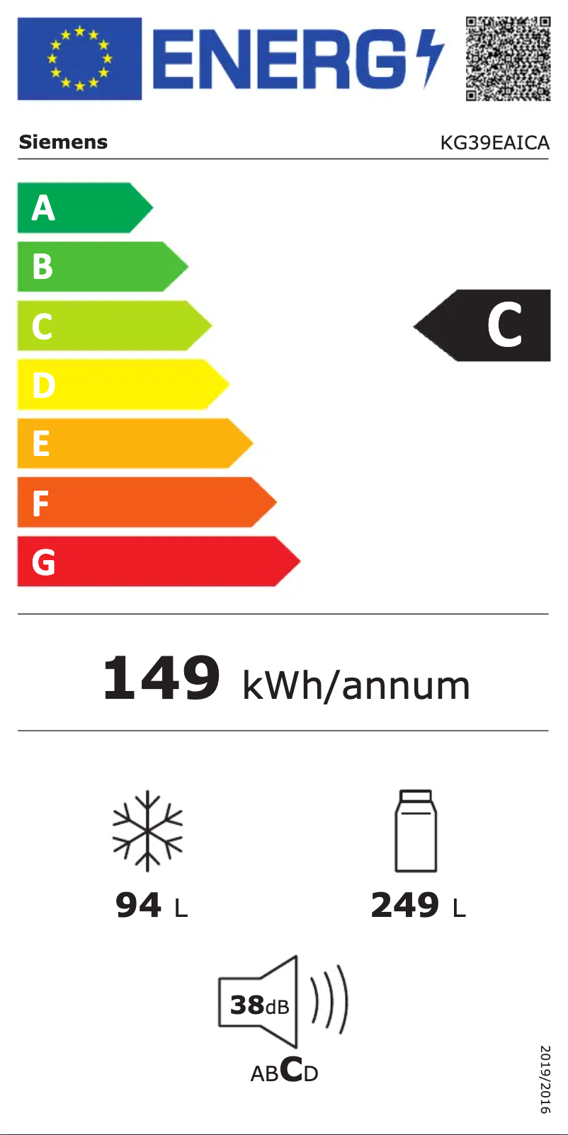 Image de la première page du manuel de l'appareil KG39EAICA