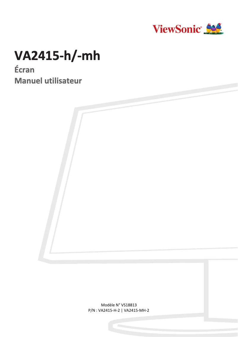 Image de la première page du manuel de l'appareil VA2415-H-2