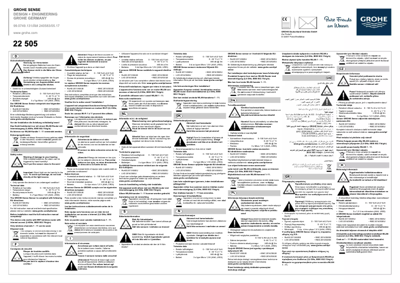 Imagen de la primera página del manual del dispositivo 22601LN0