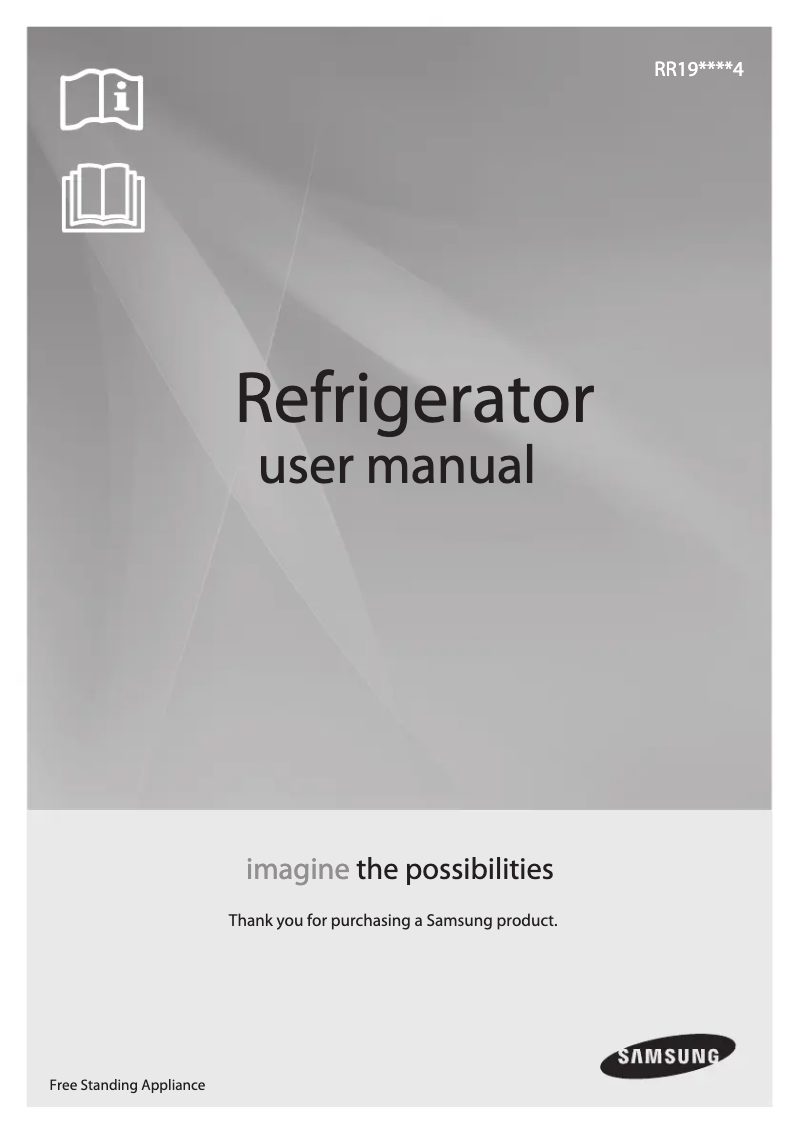 Page 1 de la notice Manuel utilisateur Samsung RR19J2103SE