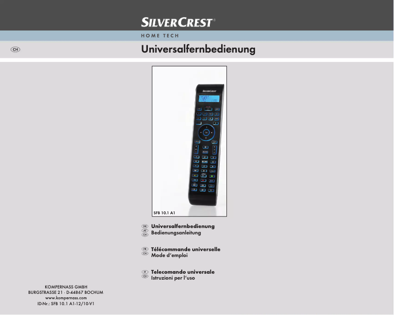 Page 1 de la notice Manuel utilisateur SilverCrest SFB 10.1 A1