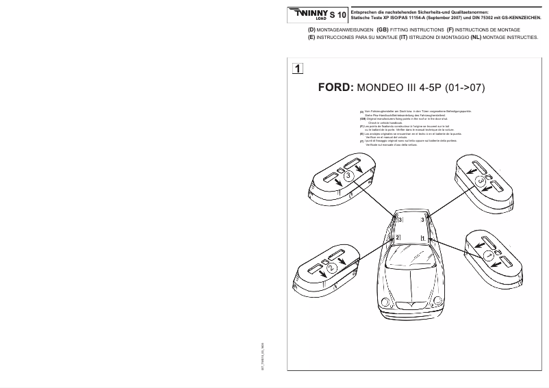 Page 1 de la notice Manuel utilisateur Twinny Load S 10