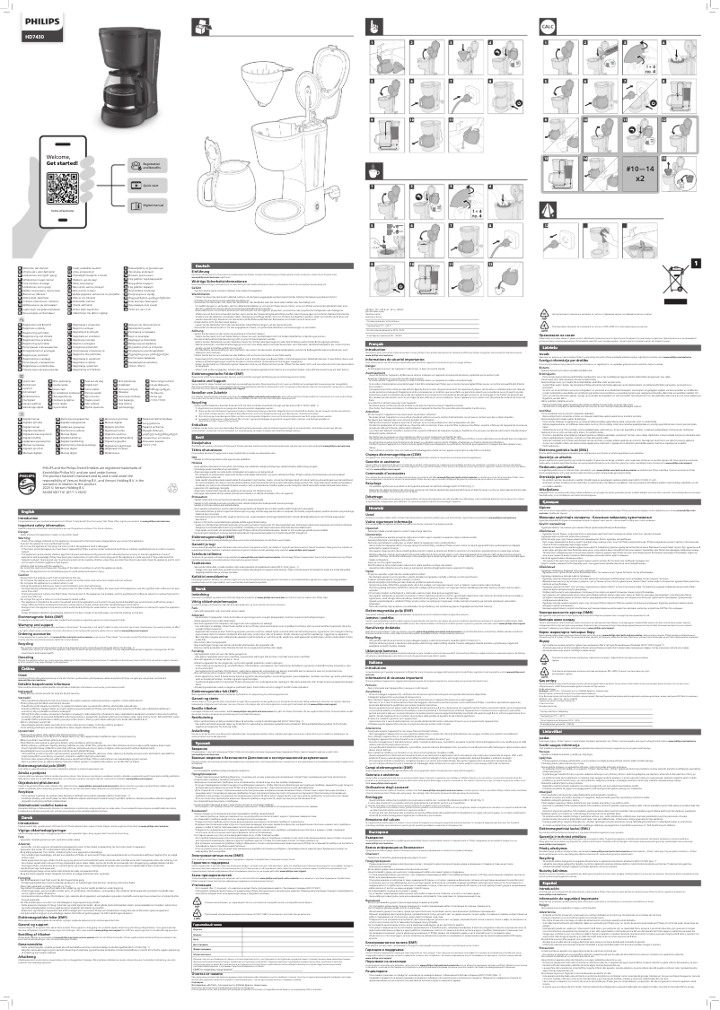 Page n°1 - Manuel utilisateur Philips Essentials Collection HD7430