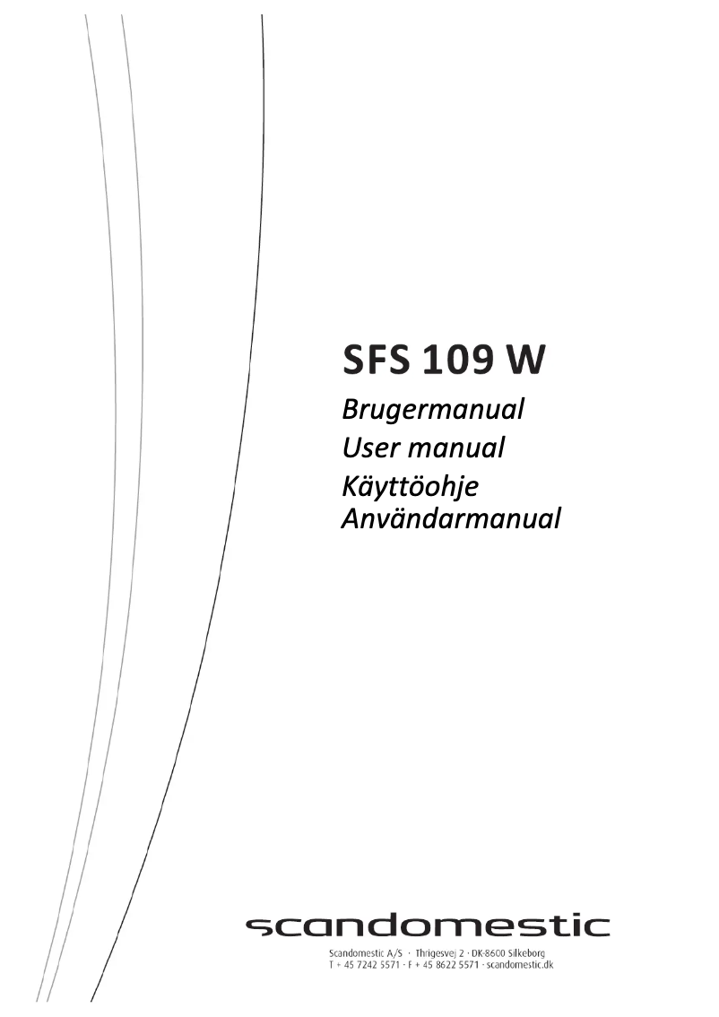 Page 1 de la notice Manuel utilisateur Scandomestic SFS 109 W