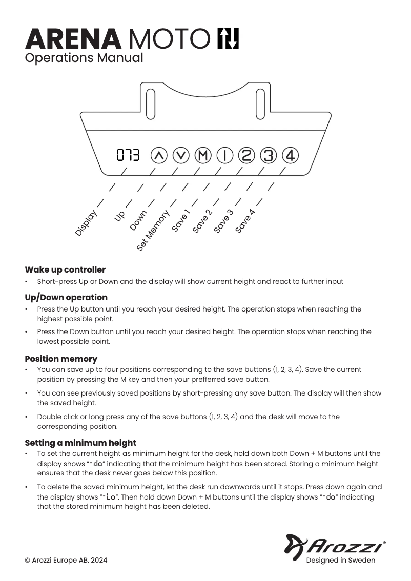 Page 1 de la notice Mode d'emploi Arozzi Arena MOTO
