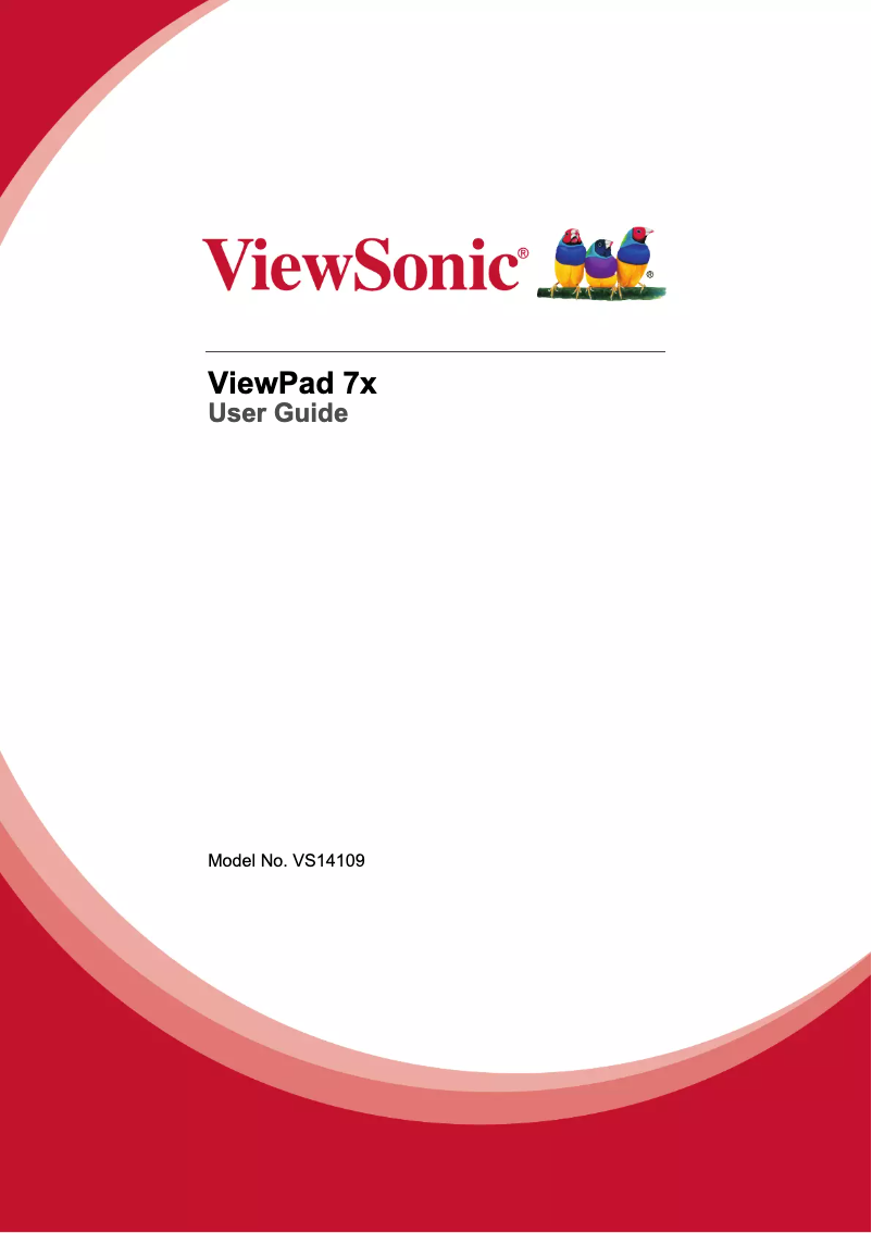 Page 1 de la notice Manuel utilisateur Viewsonic ViewPad 7x