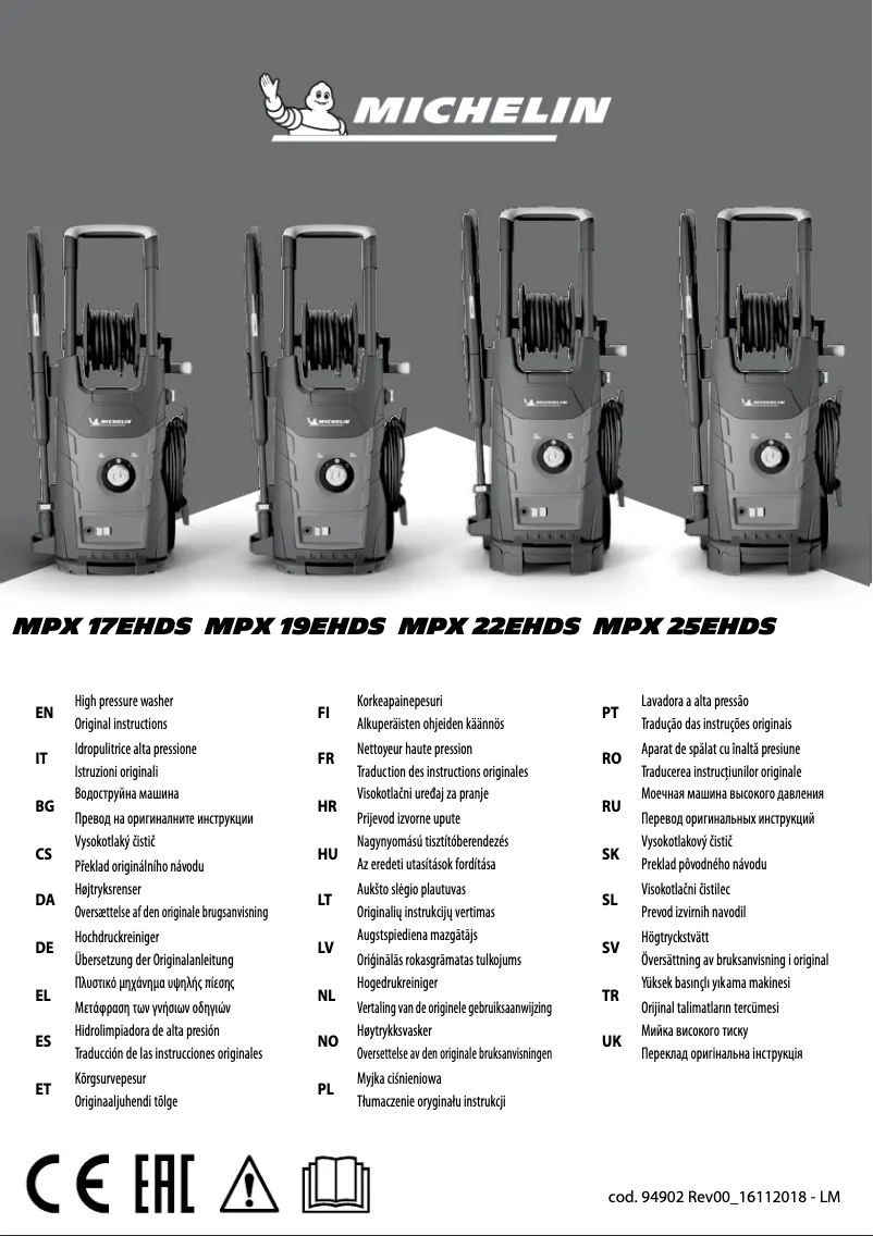 Página 1 del manual Manual de usuario Michelin MPX 25EHDS