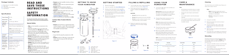 Página 1 del manual Manual de usuario Levoit Classic 150-RWH