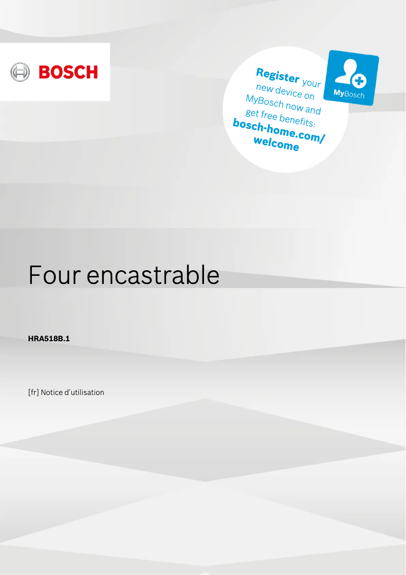 Image de la première page du manuel de l'appareil Serie 6 HRA518BS1