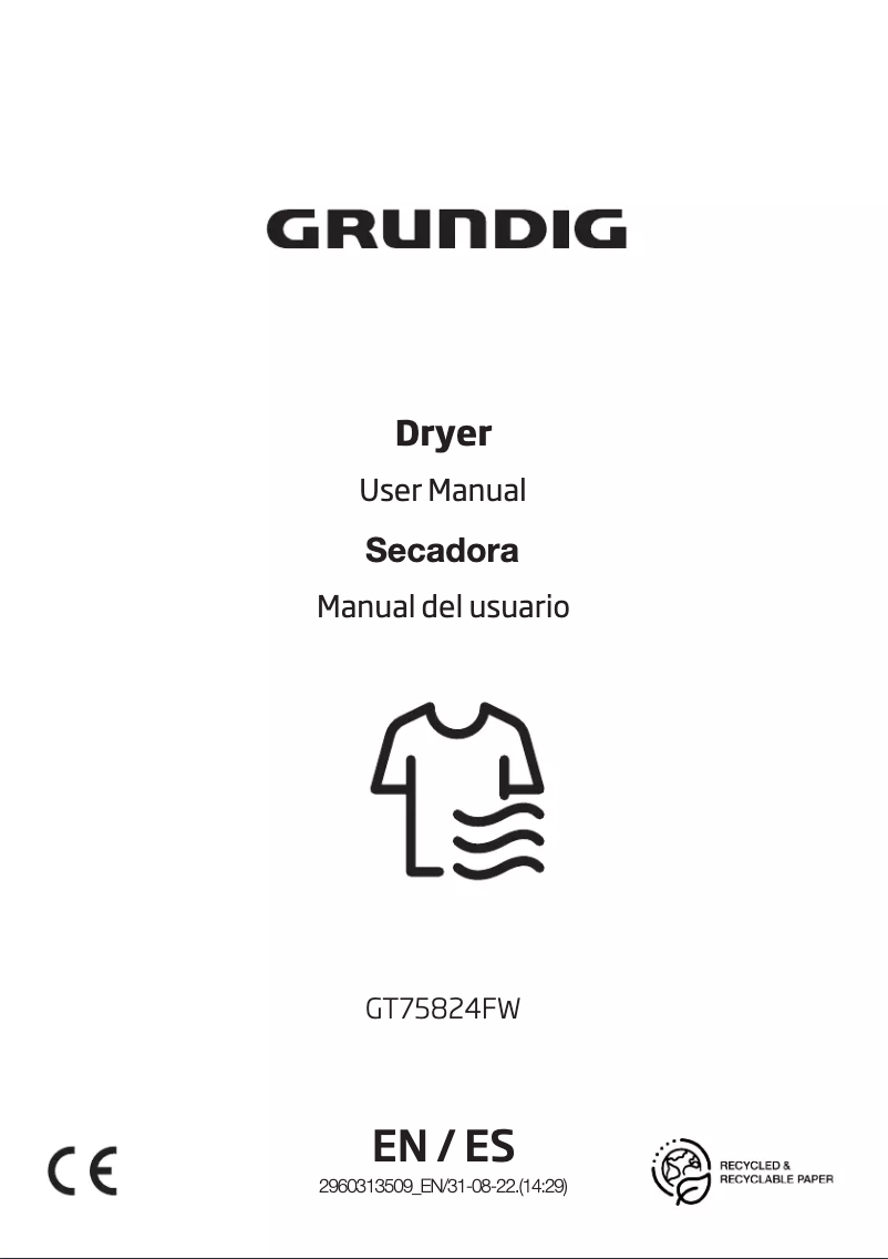Page 1 de la notice Manuel utilisateur Grundig GT75824FW